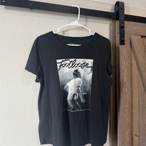 Black 'Footloose' Graphic Tee - woman’s Casual Shirt